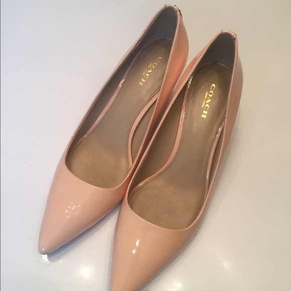 COACH Leather Pumps Peach Color - Picture 2 of 5